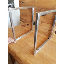 2 x Edelstahl Konsole, Wandkonsole, Halterung, Wandhalterung, Waschtisch, Handtuchhalter, handgefertigt, rostfrei, 40 x 40 cm